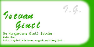 istvan gintl business card
