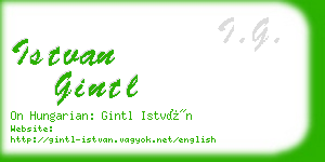 istvan gintl business card